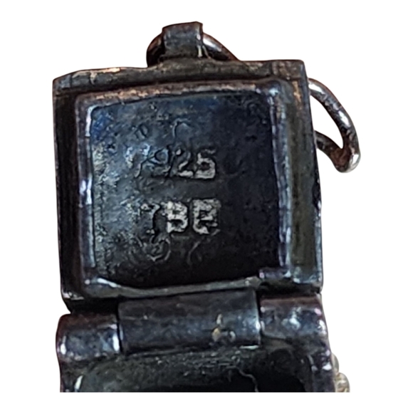 Vintage 925 Sterling Silver Prayer Box Locket Necklace Italy TBE Gothic Artisan - Picture 9 of 12